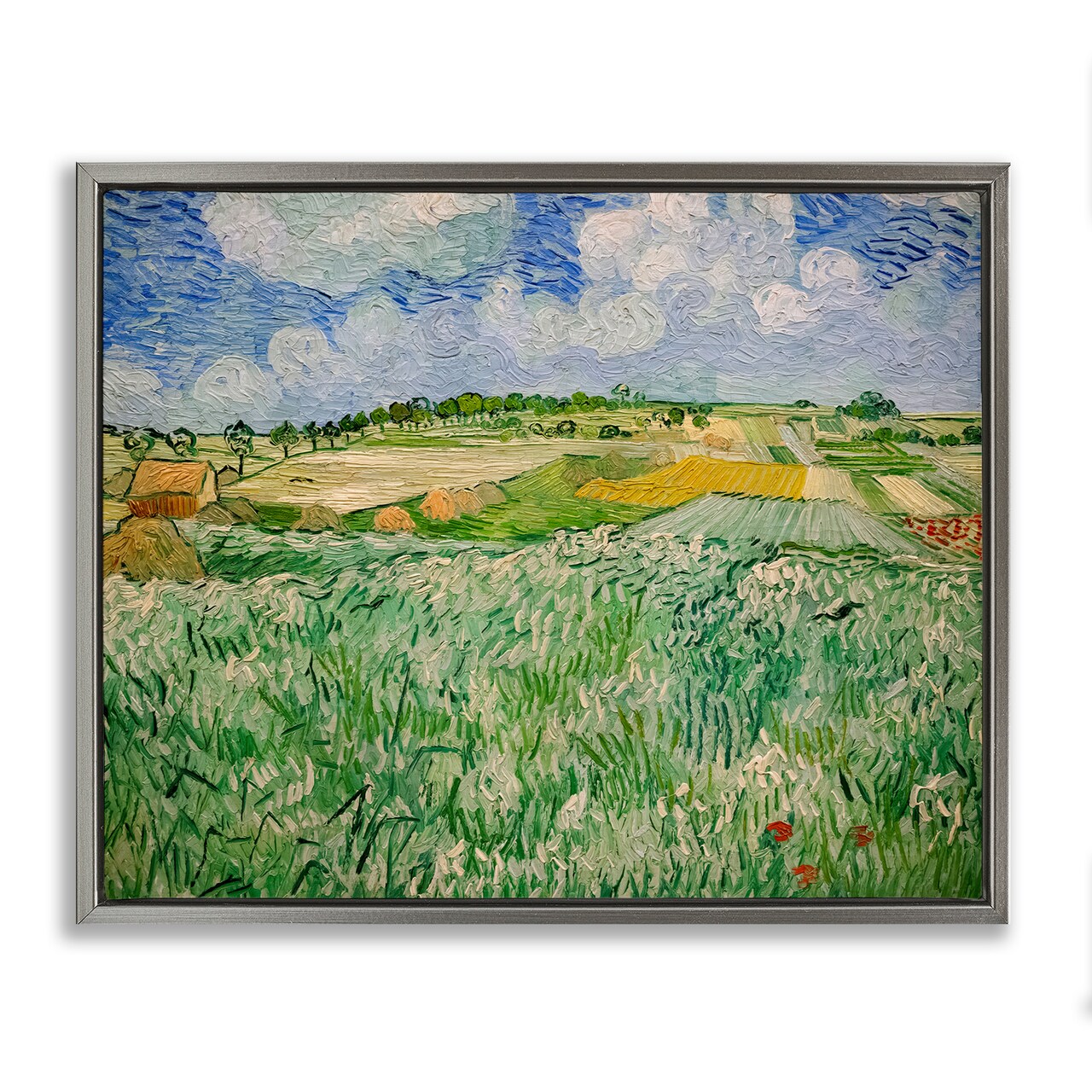 Stupell Industries Plain Near Auvers Painting Floating Frame, design by Vincent Van Gogh